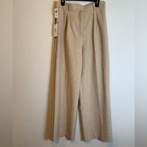 Babaton Beige Women’s Sz 12 Wide-Leg FOUNDER Dress Slacks